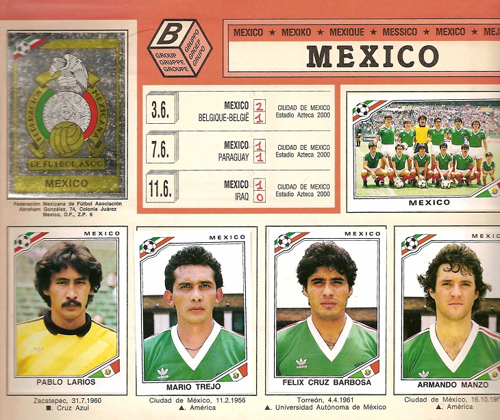 Resultado de imagem para seleção mexicana 1986