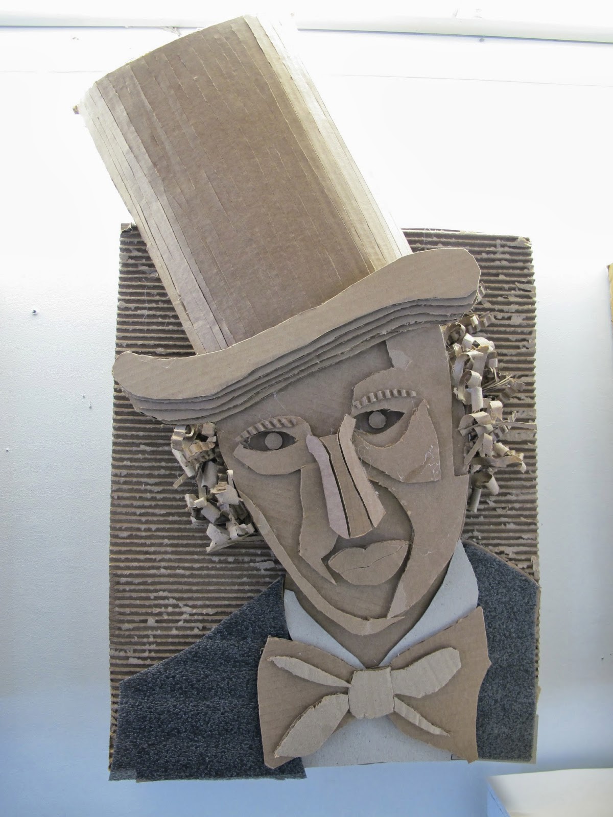 The Visual Arts at Germantown Academy Cardboard Relief Portraits