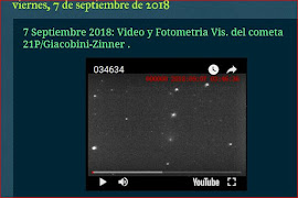 Septiembre 2018: Video y Fotometria Vis. del cometa 21P/Giacobini-Zinner