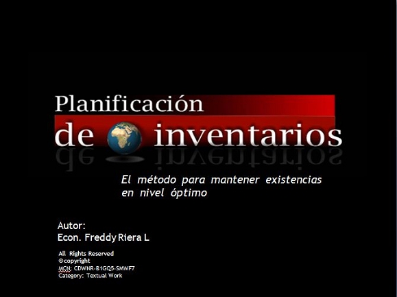 LIBRO PLANIFICACIÓN DE INVENTARIOS