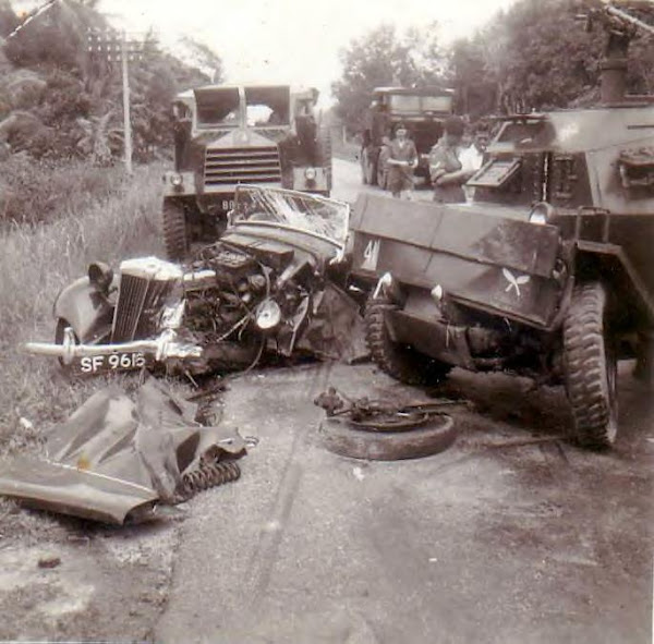 If your driving a small MG, never argue with an armored truck. You will lose.