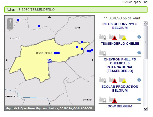 Seveso rondom Tessenderlo