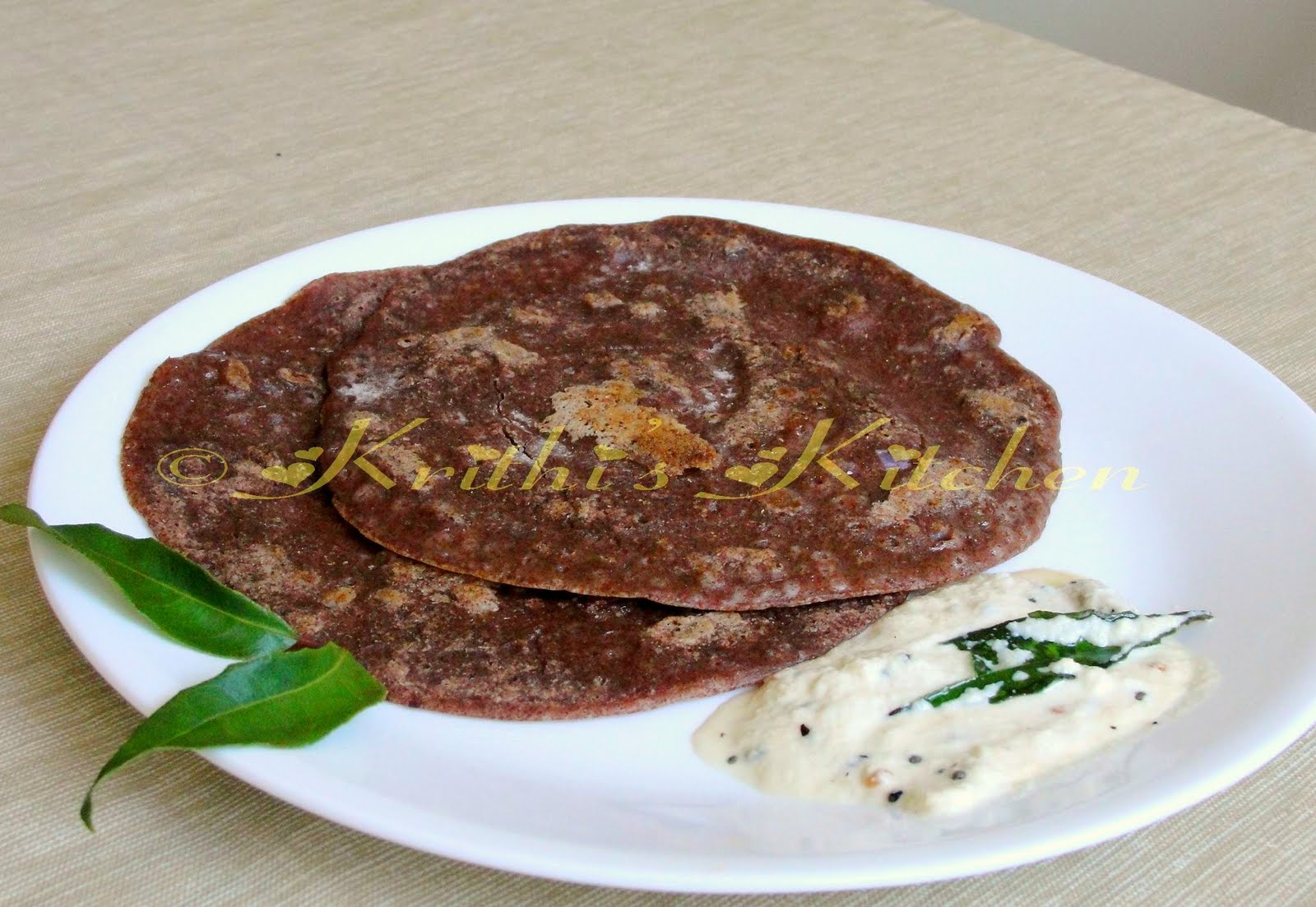 Krithi's Kitchen Ragi dosa Idli Dosa Recipes