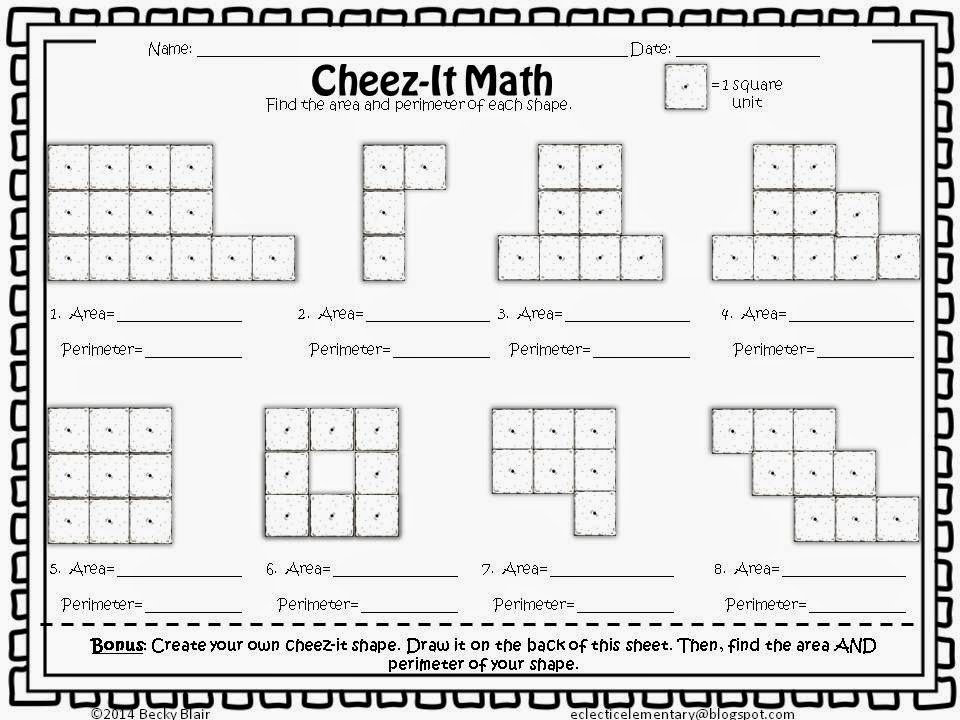 Eclectic Elementary CheezIt's Awesome Area & Perimeter!