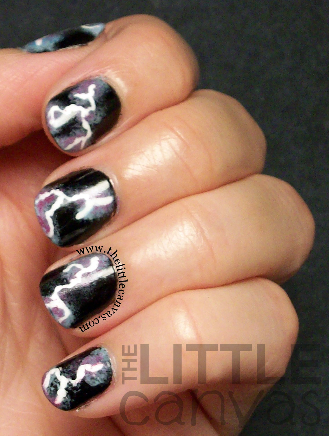 Lightning Bolt Nail Art Another Take 2 The Little Canvas