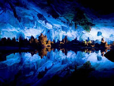 Lake on the river cave Reed Flute, China