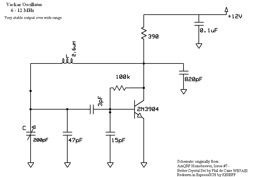 to Freestate QRP Stable Vackar oscillator