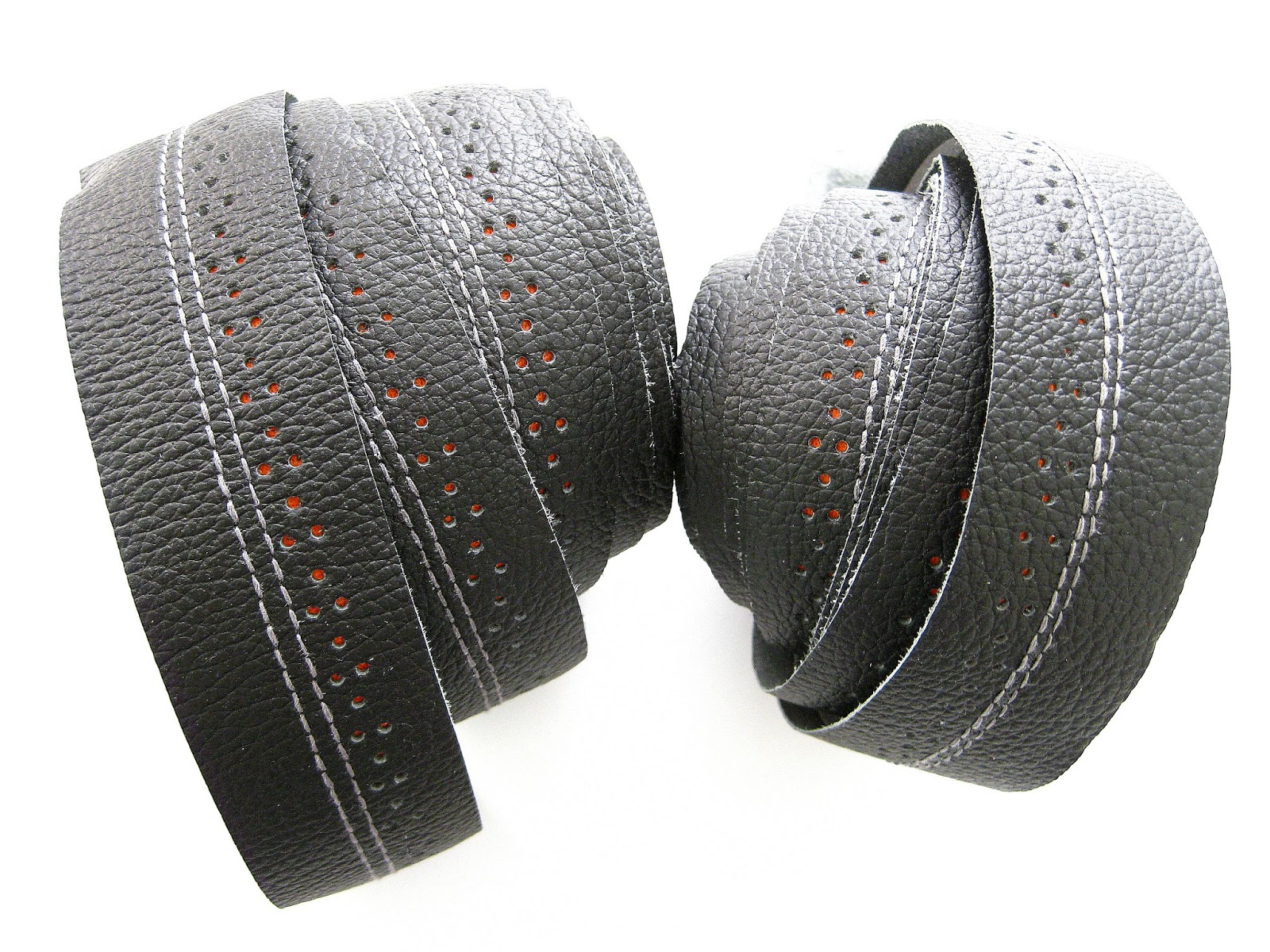 Busyman Bicycles Matte Black Bar Tapes gold & red