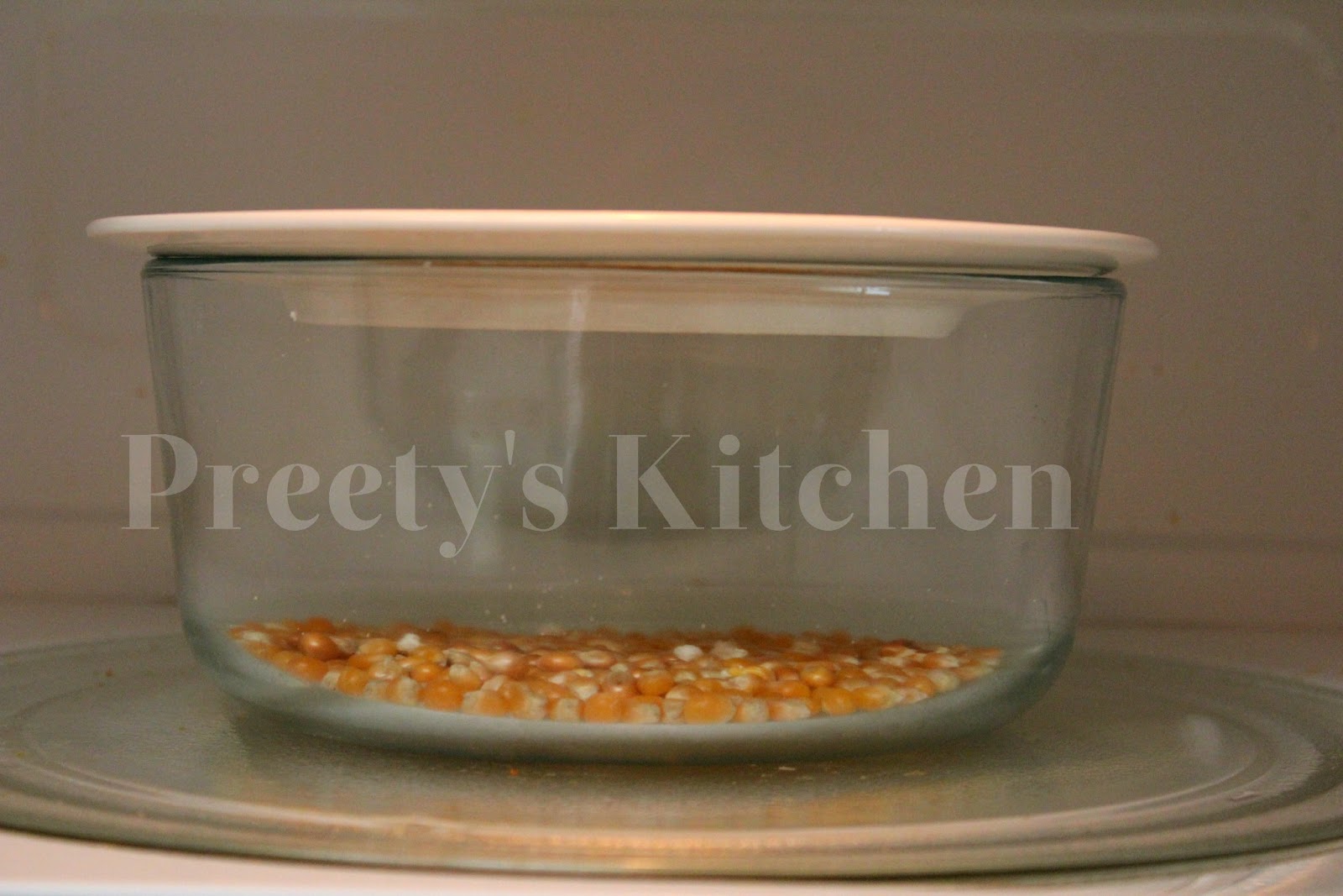 Preety's Kitchen How To Make Popcorn In Microwave With No Bag & No Oil