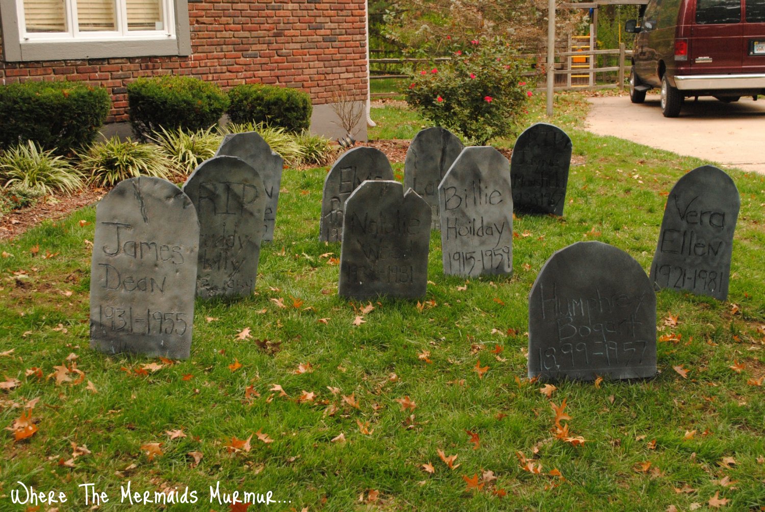 Where The Mermaids Murmur... DIY Tombstone and Graveyard