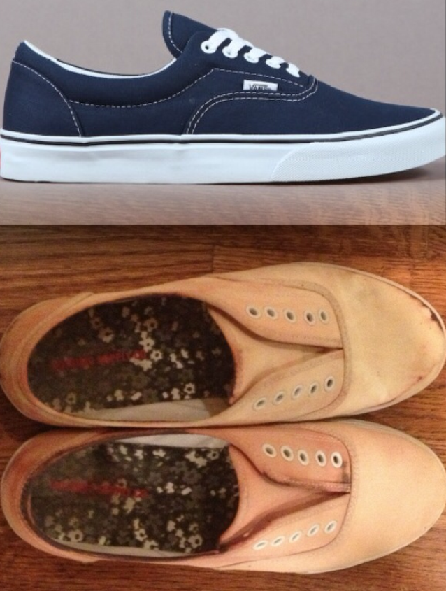 Sincerely, Melanie Bleached & Distressed Vans