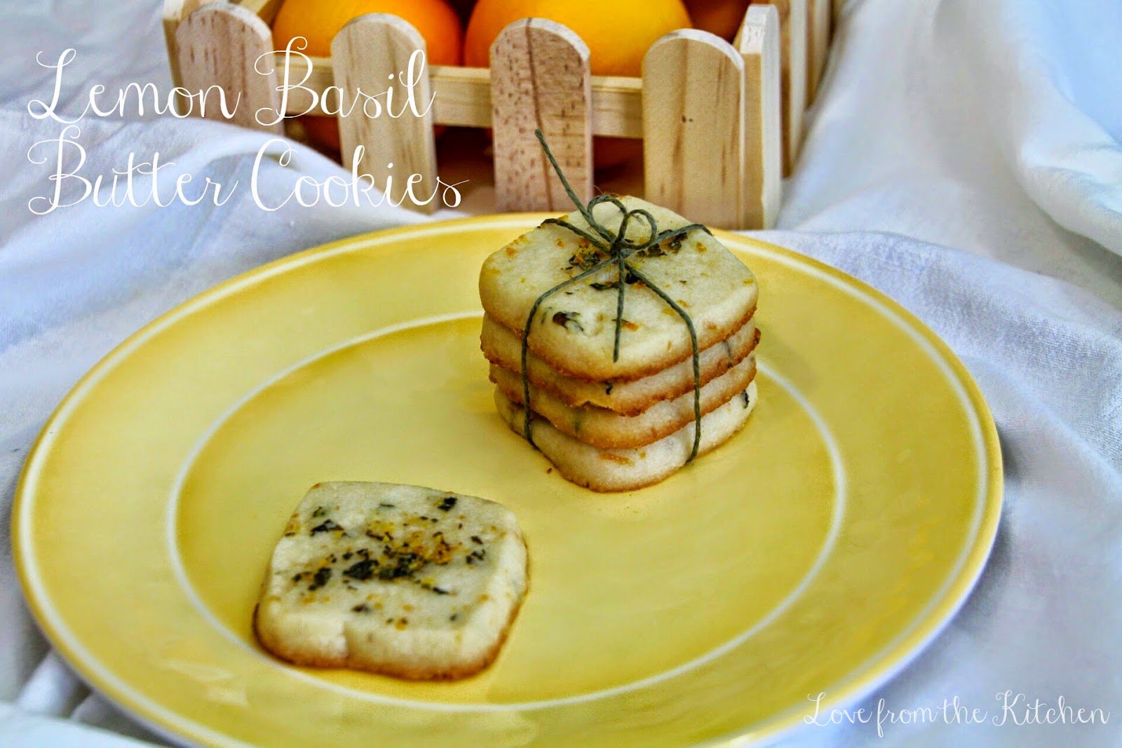 Love from the Kitchen Lemon Basil Butter Cookies