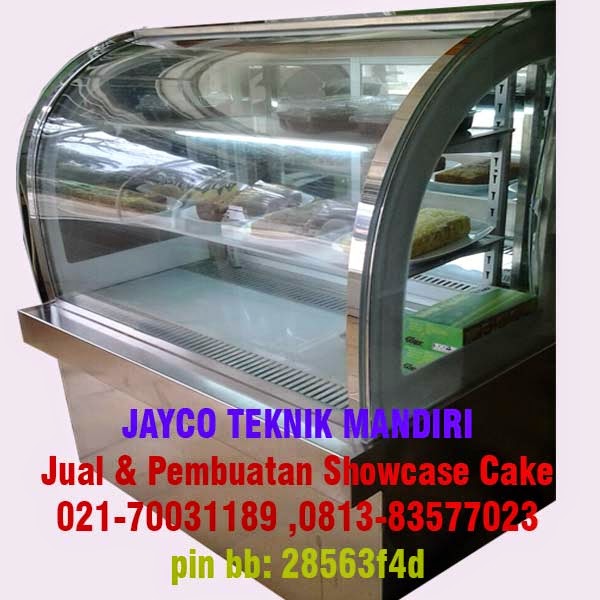 showcase cake kaca lengkung