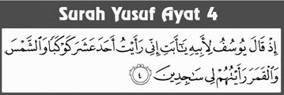 Doa Pengasihan Surat Yusuf Ayat 4 Paling Mustajab