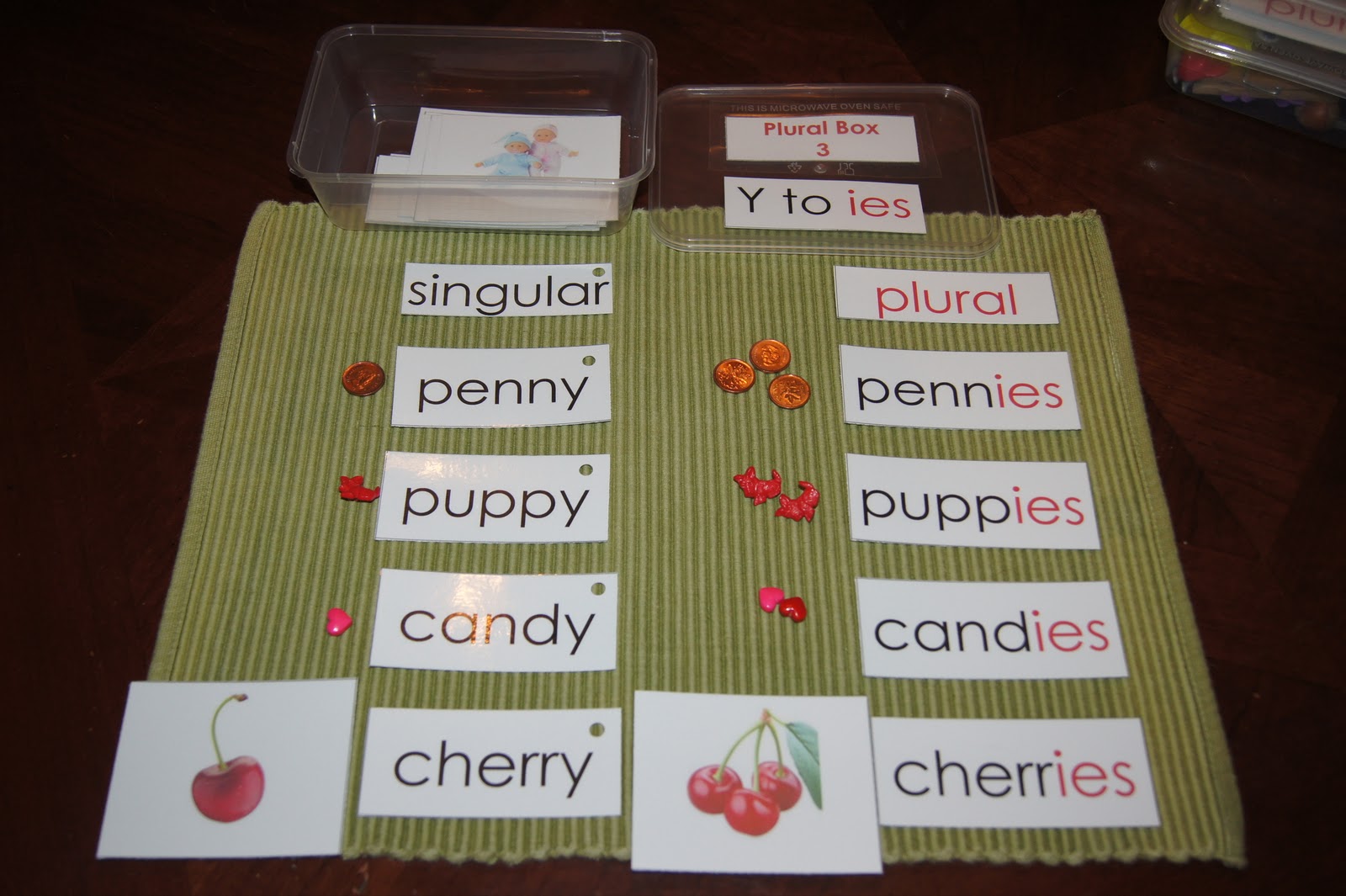 Plural Noun Object Boxes, Montessori Language & Grammar At Home "Making Montessori Ours"
