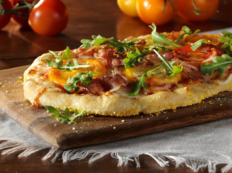 Jenn's Food Journey Grilled Tomato and Prosciutto Pizza with Provolone