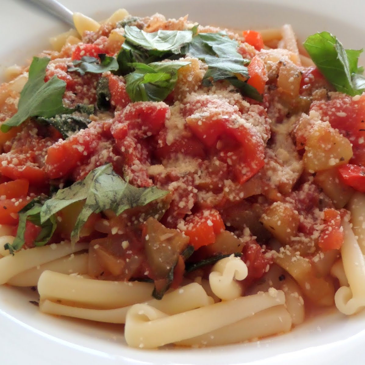 Very Veggie Pasta:  A vegetarian pasta made with an assortment of vegetables