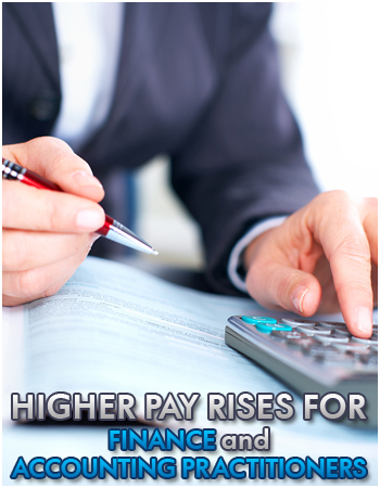 Higher pay rises for finance and accounting practitioners