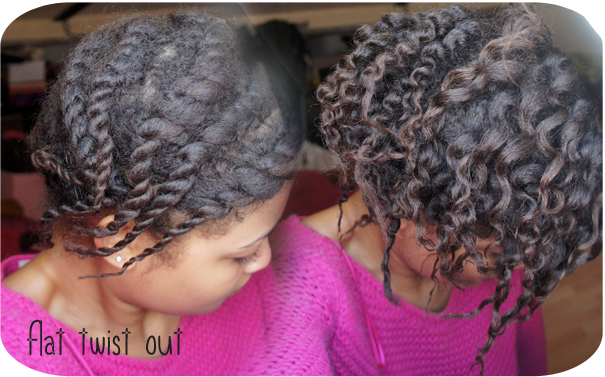 Flat Twist Out on Transitioning to natural hair