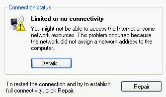 Tech Support for Everyone: What does limited or no connectivity mean