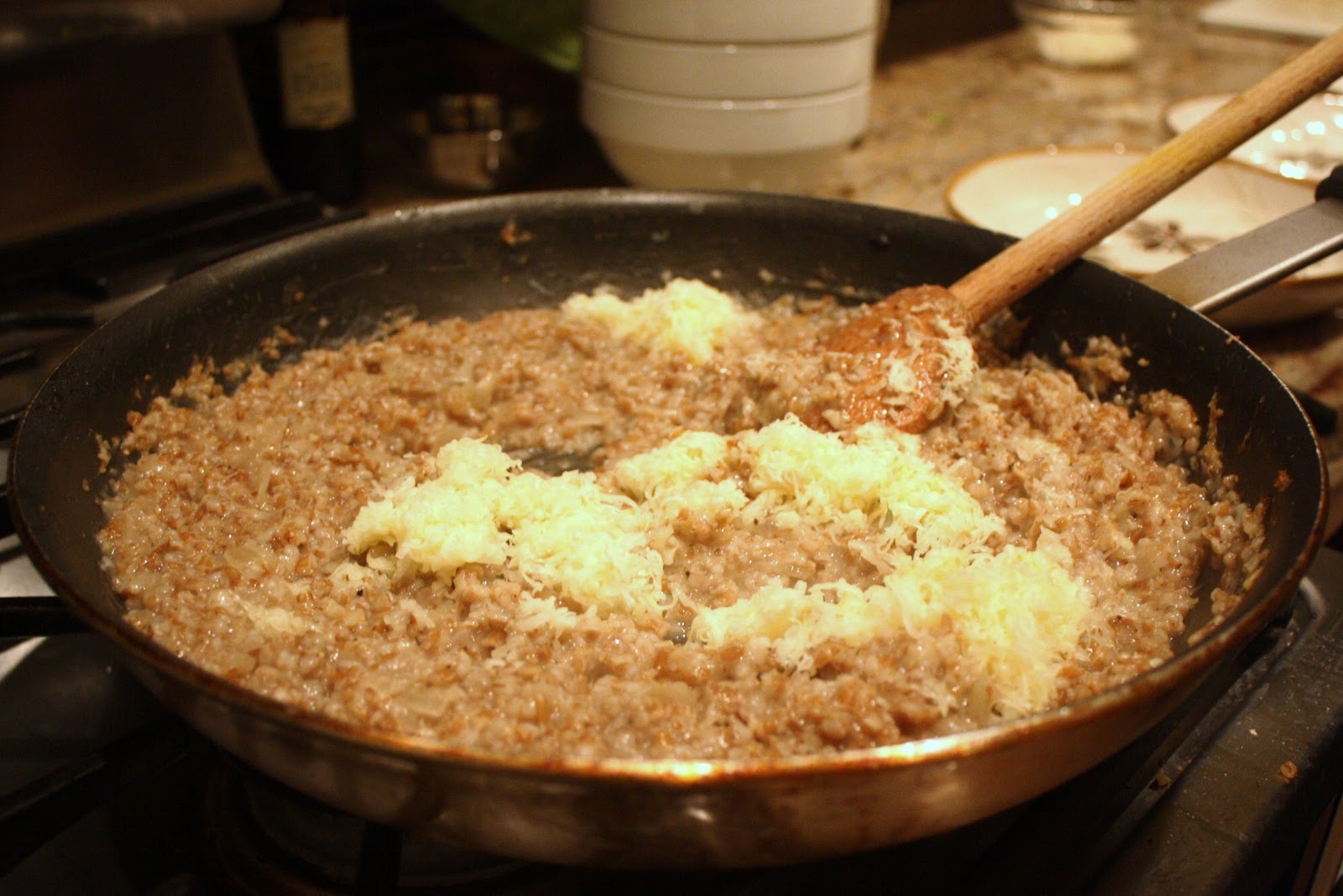 Two Eat Philly Bulgar Wheat Risotto