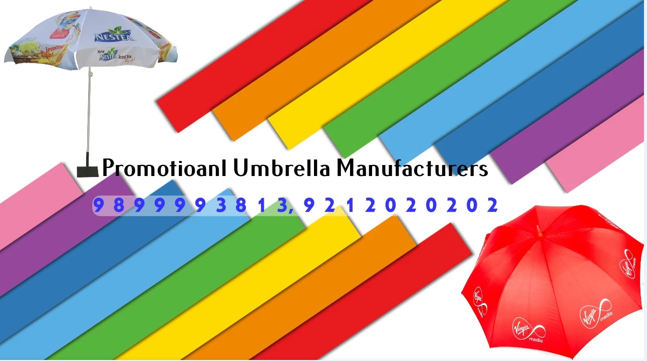Manufacturer of Promotional Umbrellas - Coloured Umbrella, Advertising Umbrella, Folding Umbrella