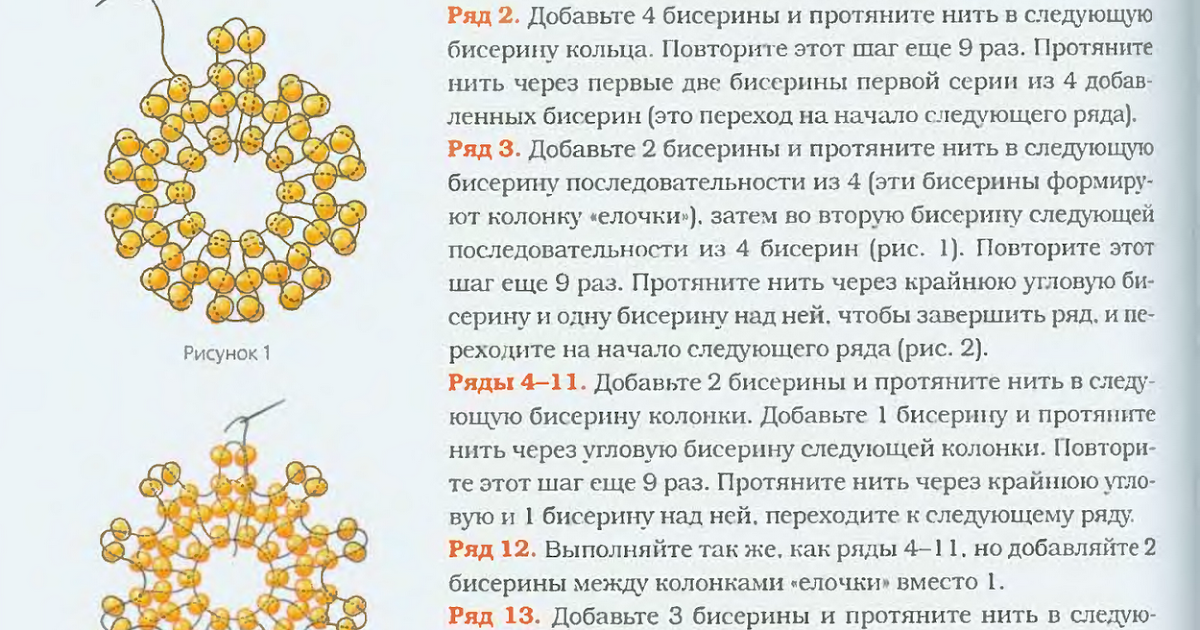 Нарцисс из бисера схемы плетения Нарцисс из бисера схемы плетения
