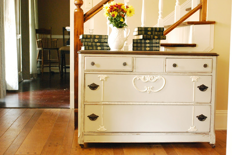 Between Blue And Yellow Small Antique Dresser