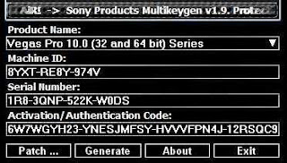 Sony Vegas All Products Keygen And Patch