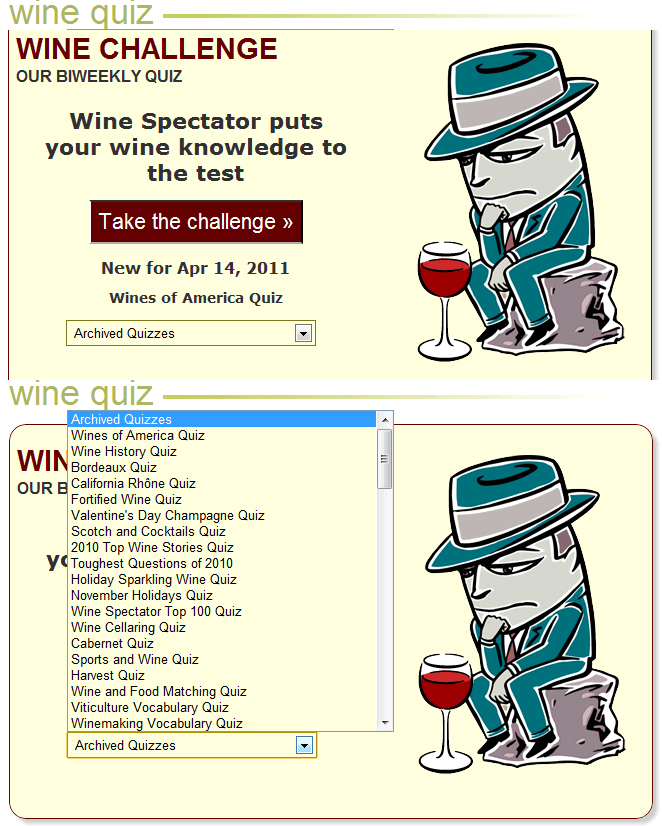 Histórias e Vinhos Teste seus conhecimentos WineQuiz da Wine Spectator!