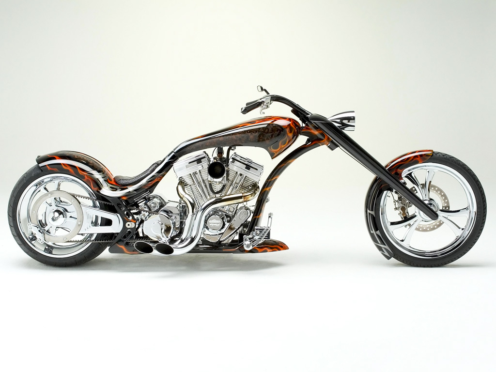 harley davidson chopper wallpaper Bike With Babe Wallpapers