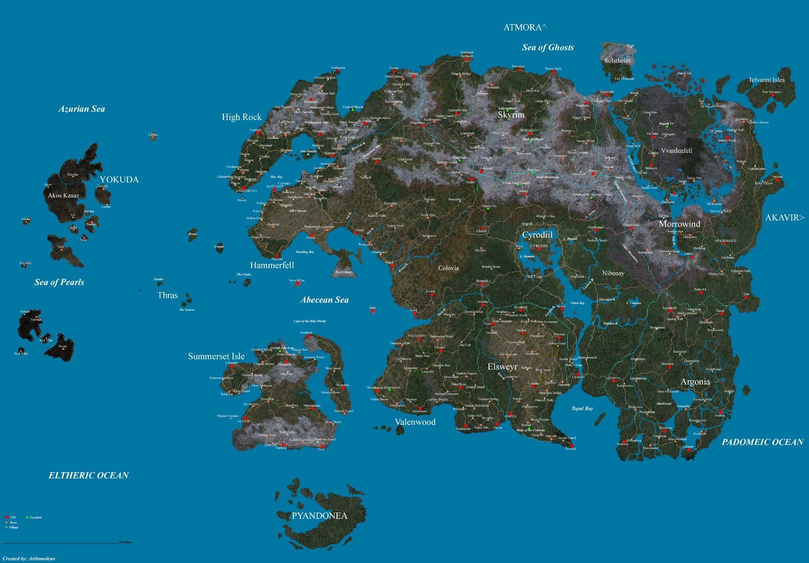 the geography of tamriel