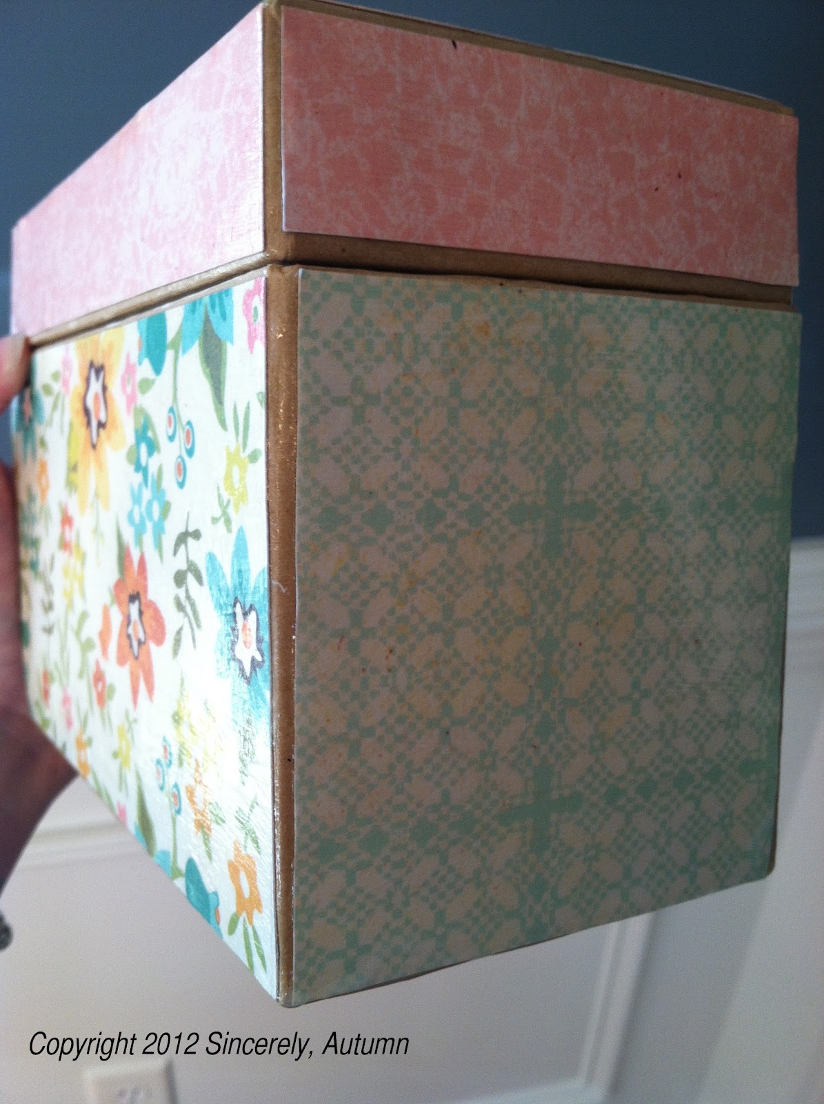 Sincerely, Autumn DIY Decoupage Recipe Box