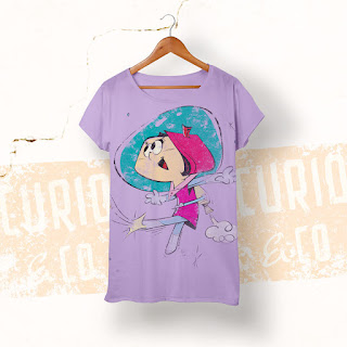 T-shirt of Cute girl kicking ball - Dekkin from Spaceman Jax - Illustration & design by Cesare Asrao - Curio & Co. (Curio and Co. OG - www.curioandco.com)