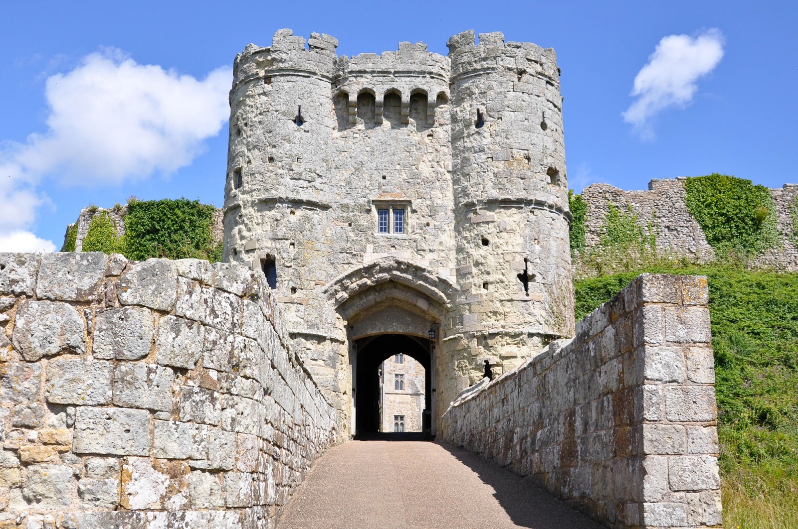 The entrance to the castle, Carisbrook Castle, Isle of Wight, UK - www.rossiwrites.com