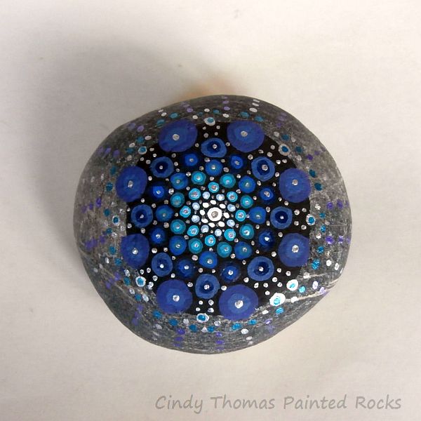 Small Painted Mandala Stones Paperweights Dot Art Mandala Rocks