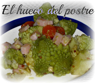 Romanescu Con Fritada De Almendra Y Ajo
