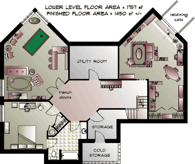 Download this Bungalow House Plans Lower Level Plan picture