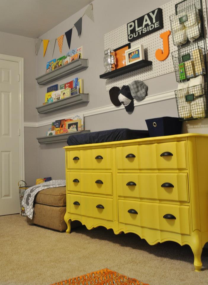 Navy, Orange, and Gray Nursery A Perfect Room for Jude! HLL Interiors