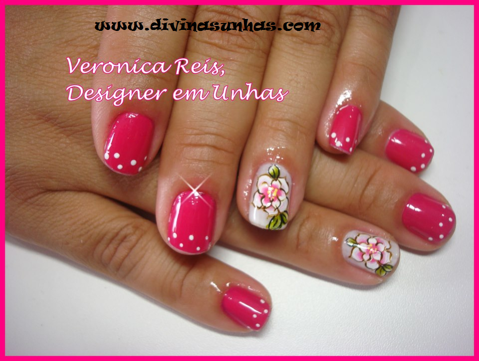 Fotos de unhas decoradas de flores - GuiaDicas.net