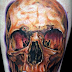 Horrible 3D Skull Tattoo