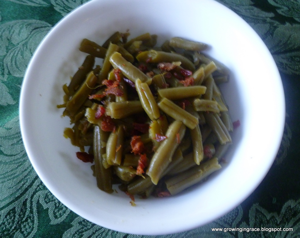 Growing in Grace Sweet Bacony Arkansas Green Beans