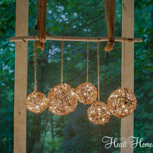 easy DIY outdoor chandelier