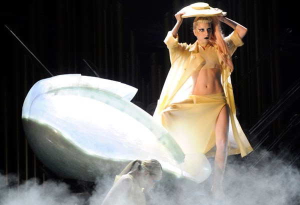Lady Gaga Grammys Egg Dress