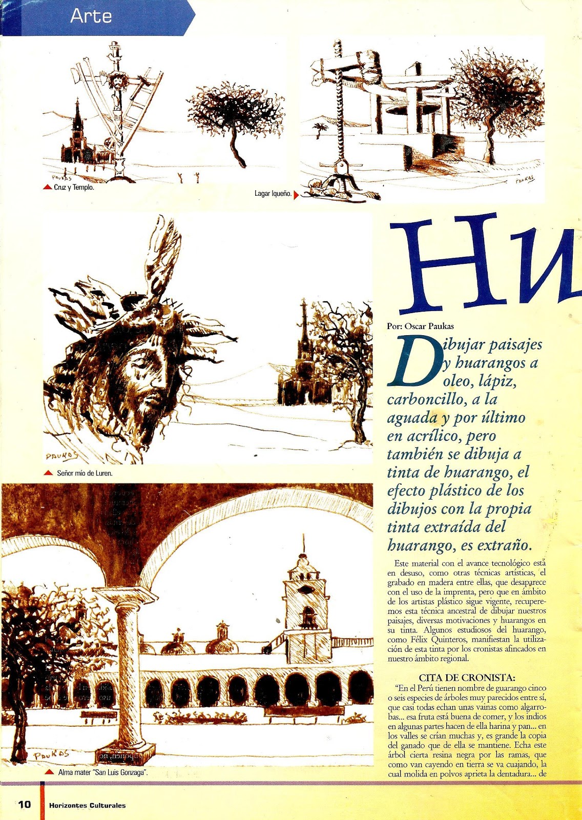 TINTA DE HUARANGO Exposición de dibujos