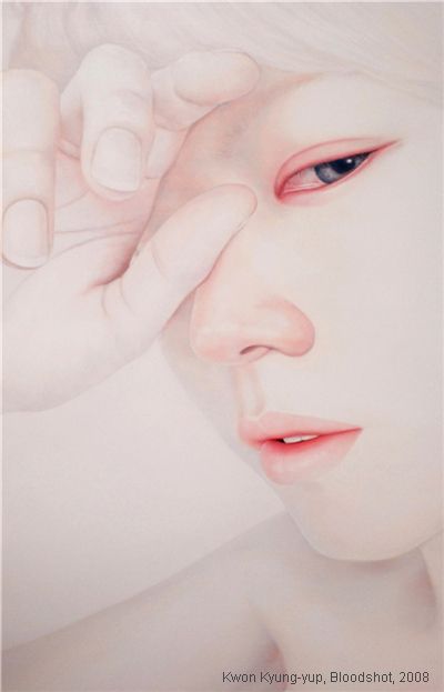 Kwon Kyung-yup pinturas mulheres frágeis machucadas bandagens curativos