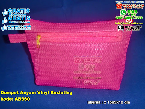 Dompet Anyam Vinyl Resleting