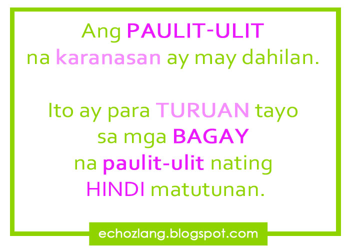 na karanasan ay may dahilan. Ito ay para turuan tayo sa mga bagay na