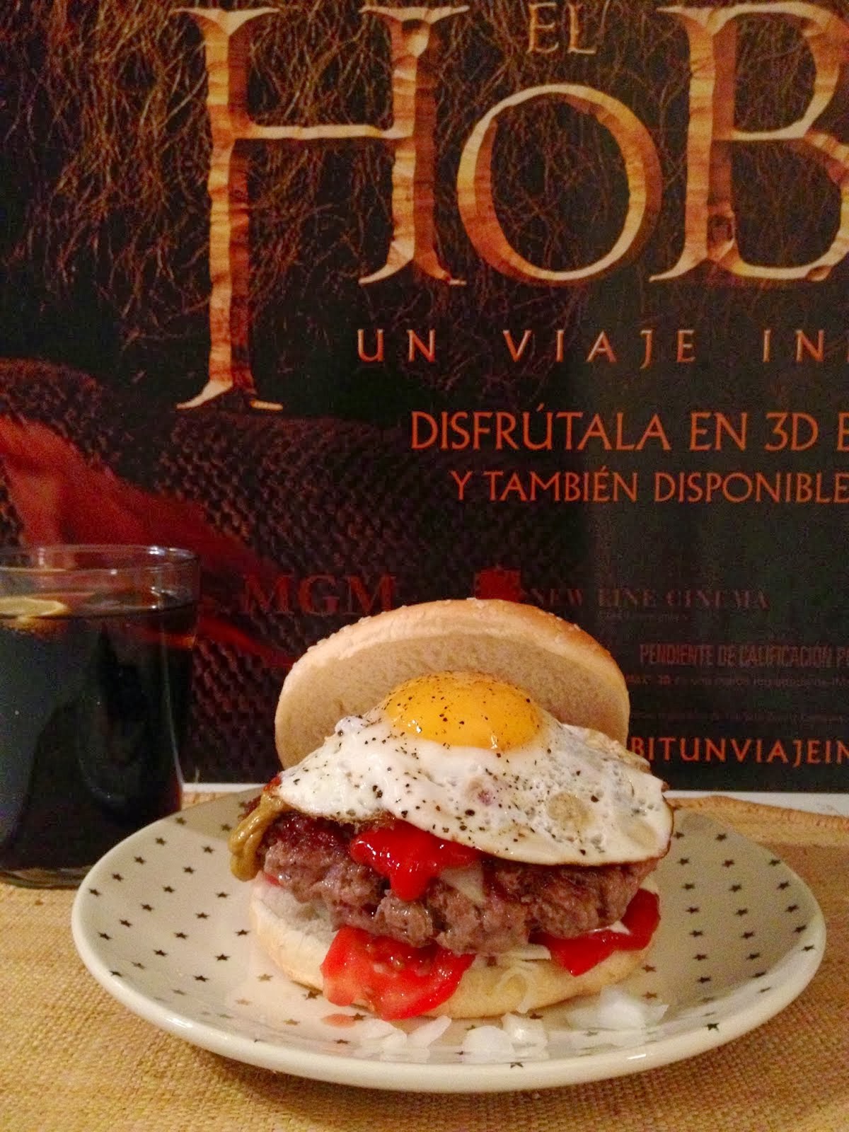 Hamburguesa de ternera con huevo