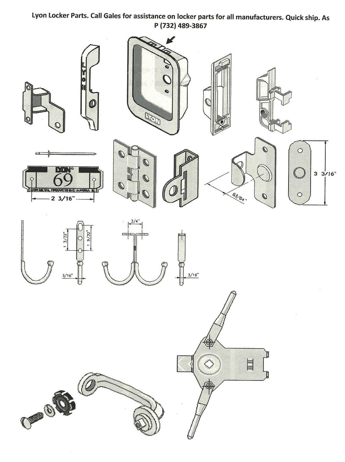 NYC LOCKERS NYC LOCKERS AND BENCHES Locker Replacement Parts and